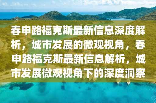 春申路福克斯最新信息深度解析,城市发展的微观视角,春申路福克斯最新信息解析,城市发展微观视角下的深度洞察中山市多米克自动化设备有限公司