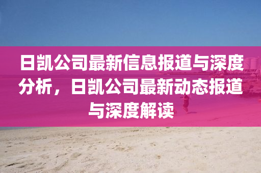 日凯公司最新信息报道与深度分析，日凯公司最新动中山市多米克自动化设备有限公司态报道与深度解读