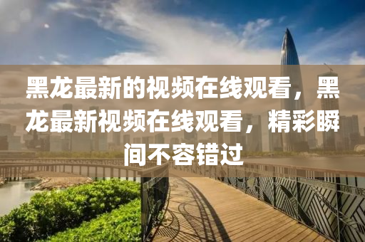 黑龙最新的视频在线观看，黑龙最新视频在线观看，精彩瞬间不容错过中山市多米克自动化设备有限公司